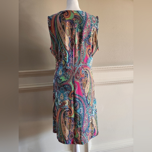 Tommy Hilfiger Paisley Sleeveless Dress Size 10 - Picture 6 of 9
